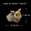 Lapin miniature en résine pour maison de poupée vue principale avec dimensions