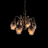 Lustre 6 branches 12 volts avec globes opaques pour maison de poupée 1/12ᵉ vue principale