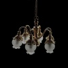 Lustre 6 branches 12 volts avec globes opaques pour maison de poupée 1/12ᵉ vue principale éteint