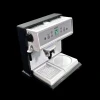 Machine à expresso miniature en métal noir et blanc pour maison de poupée vue principale fond noir
