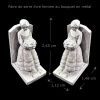 Serre-livre jeune fille en métal — vue principale avec dimensions