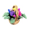 Panier fleuri en osier miniature vue principale