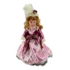 Personnage fillette victorienne 1/12ᵉ en robe mauve — vue principale fond blanc