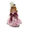 Personnage fillette victorienne 1/12ᵉ en robe mauve — vue principale fond blanc