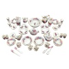 Service de table Roses 40 pièces pour maison de poupée échelle 1/12ᵉ vue principale fond blanc