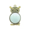 Cadre miroir hibou miniature métal 1/12e fond blanc