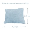 Paire de coussins bleu miniature 1/12ᵉ – AB-AX-BR0915-11 avec dimensions
