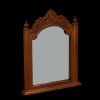 miroir miniature Louis-Philippe en bois brun noyer