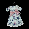 robe miniature à fleurs sur cintre 1/12ᵉ fond noir