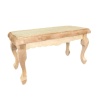 table basse de salon bois brut 1/12e miniature fond blanc