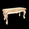 table basse de salon bois brut 1/12e miniature vue principale