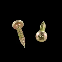 Vis Ø3,5 cruciforme × L12 mm PZ2 en acier bichromaté, tête Ø 6,60 mm, sachet 30 g environ 40 pièces fond noir