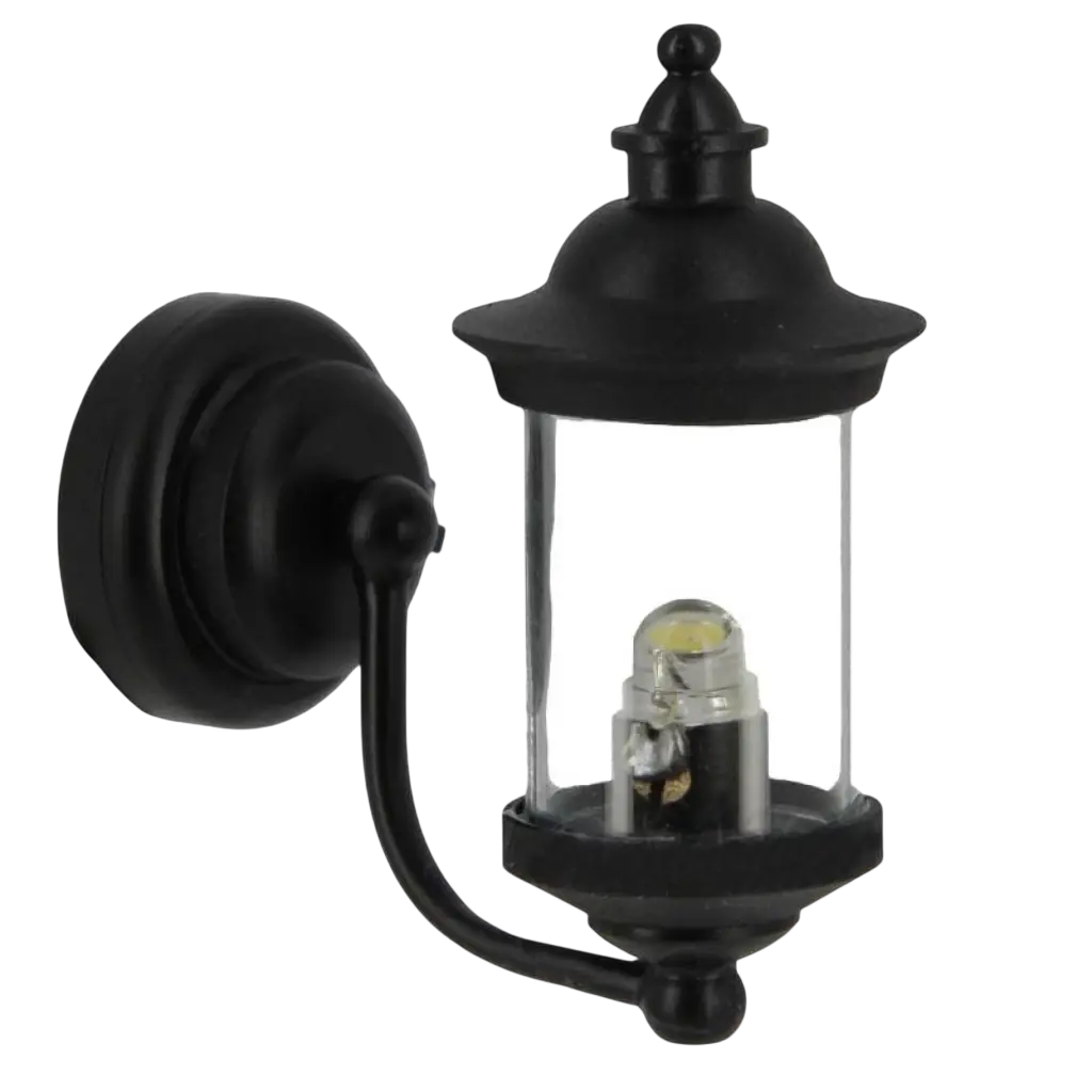 Applique lanterne LED extérieure miniature échelle 1/12e pour maison de poupée