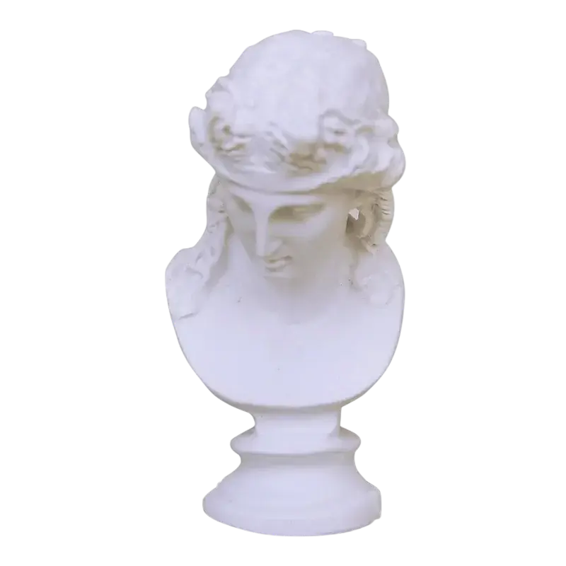 Buste féminin en résine blanche miniature échelle 1/12e