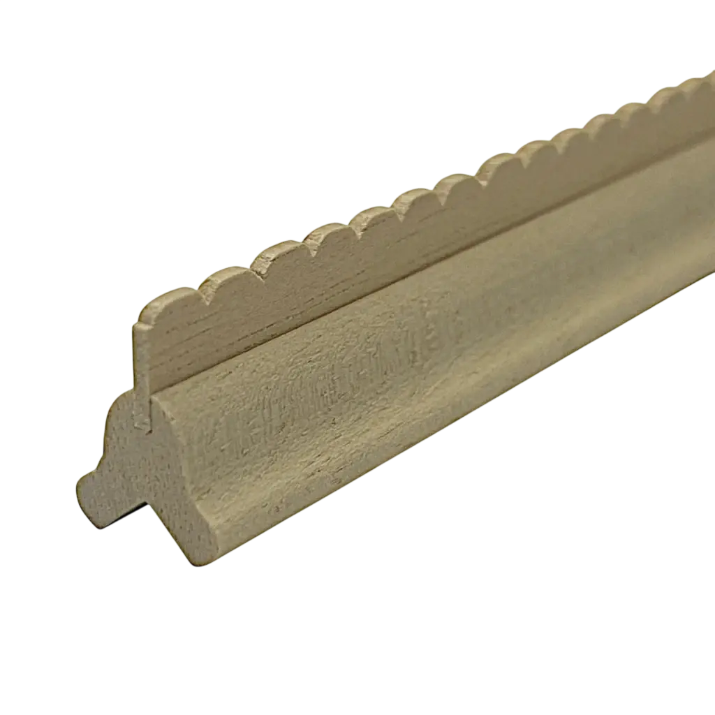 Moulure de faîte en bois brut pour toit de maison de poupée miniature 1/12e