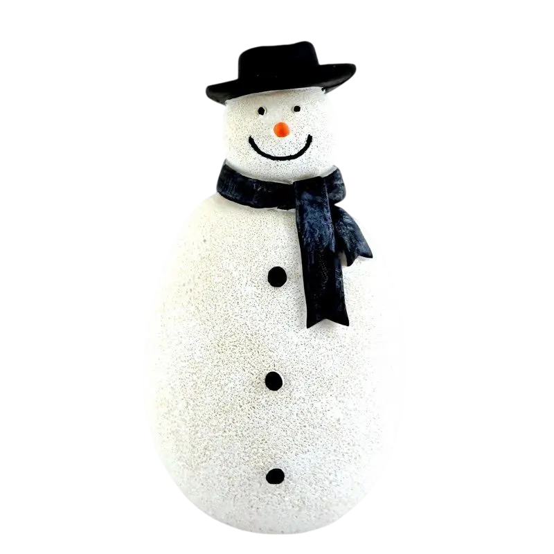 Figurine bonhomme de neige en polyrésine miniature échelle 1/12e pour maison de poupée