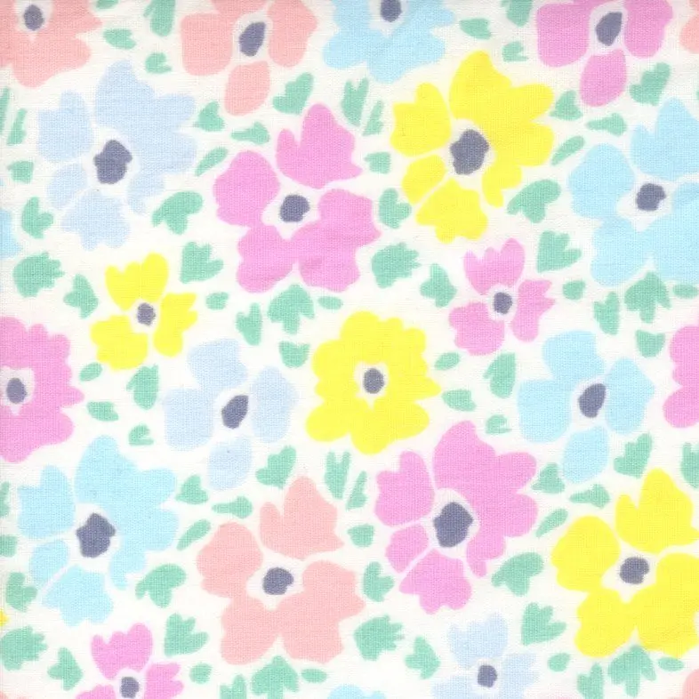 Tissu popeline fleurie miniature 1/12e pour couture et décoration de maison de poupée