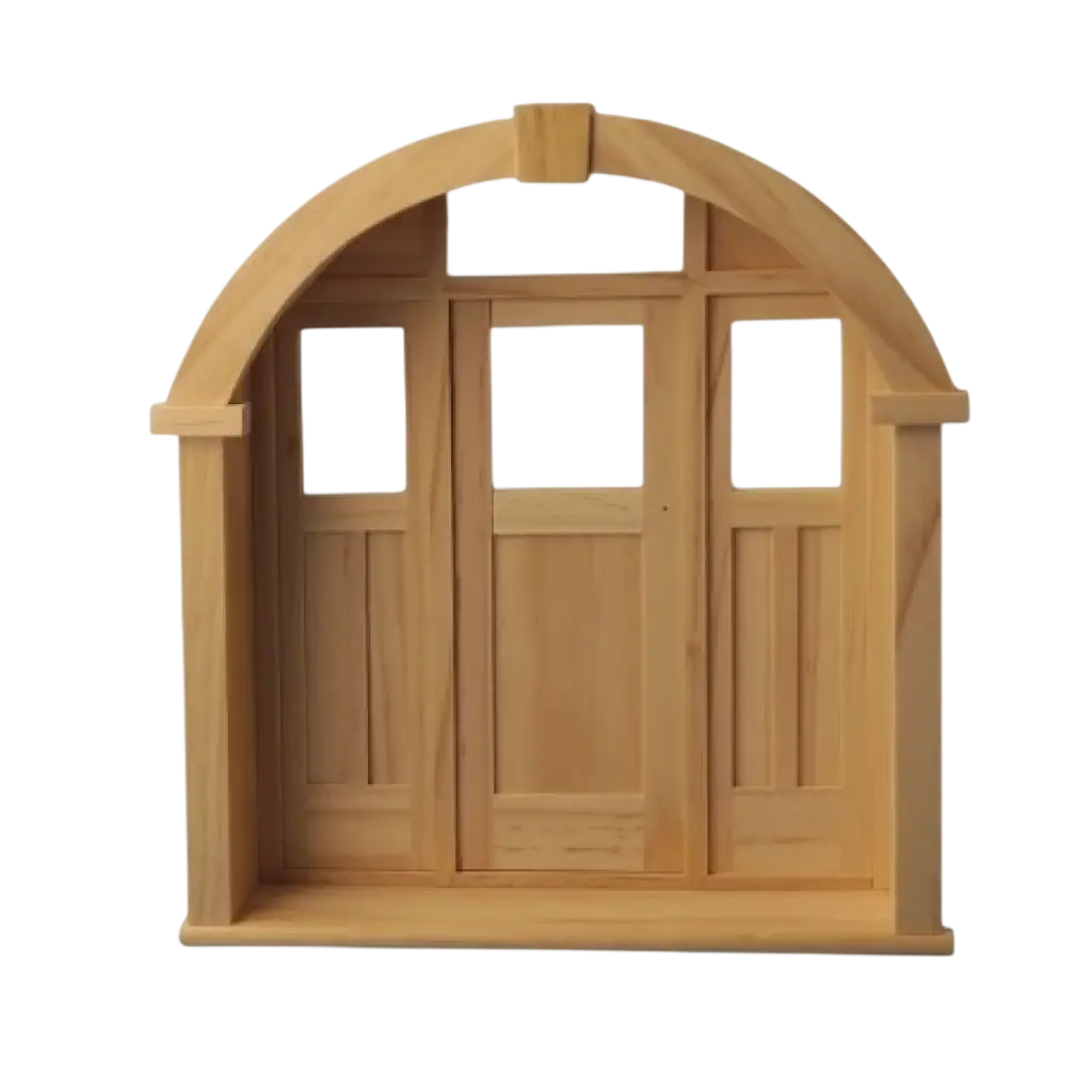 Porte cochère miniature en bois pour maison de poupée échelle 1/12e