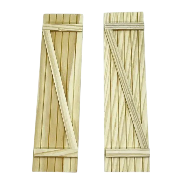 Volet à écharpe en bois brut miniature échelle 1/12e