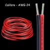 câble AWG 24 rouge et noir pour câblage électrique de maison de poupée 1/12