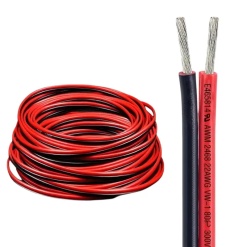 Câble électrique rouge et noir AWG 28 pour électrification de maison de poupée 1/12