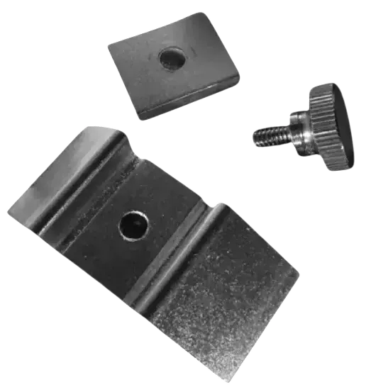 Cale de ponçage en aluminium démontable avec vis de serrage pour travaux de précision miniature