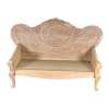 Canapé Louis XV miniature en bois brut 1/12