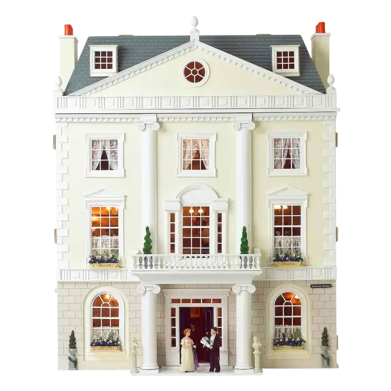 Colonne ionique sur la façade de la maison de poupée Grosvenor Hall à l’échelle 1/12e