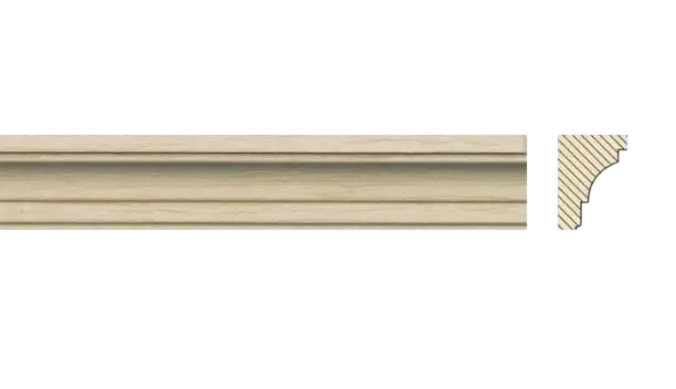 Corniche mouluree bois brut miniature echelle 1-12e