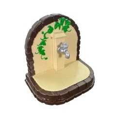 Fontaine murale miniature 1/12 vue de droite fond blanc