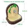 Fontaine murale miniature 1/12 vue gauche avec dimensions