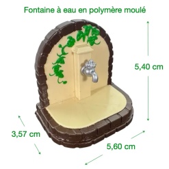 Fontaine murale miniature 1/12 vue gauche avec dimensions