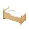 Lit miniature en bois 1/12e vue arrière avec matelas