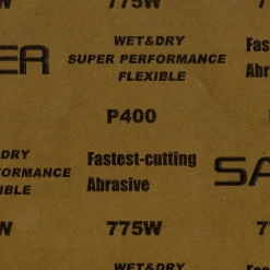 papier abrasif grain P400 verso pour ponçage fin du bois miniature