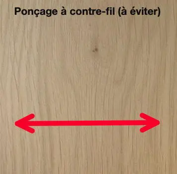 Ponçage à contre-fil du bois erreur à éviter en miniature 1/12