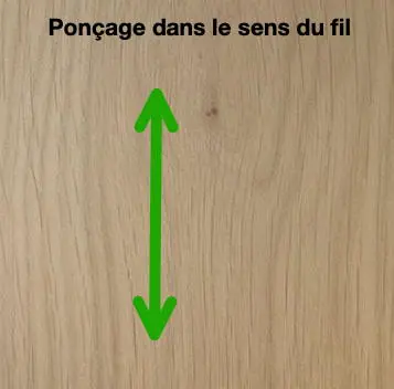 Ponçage dans le sens du fil du bois en miniature 1/12