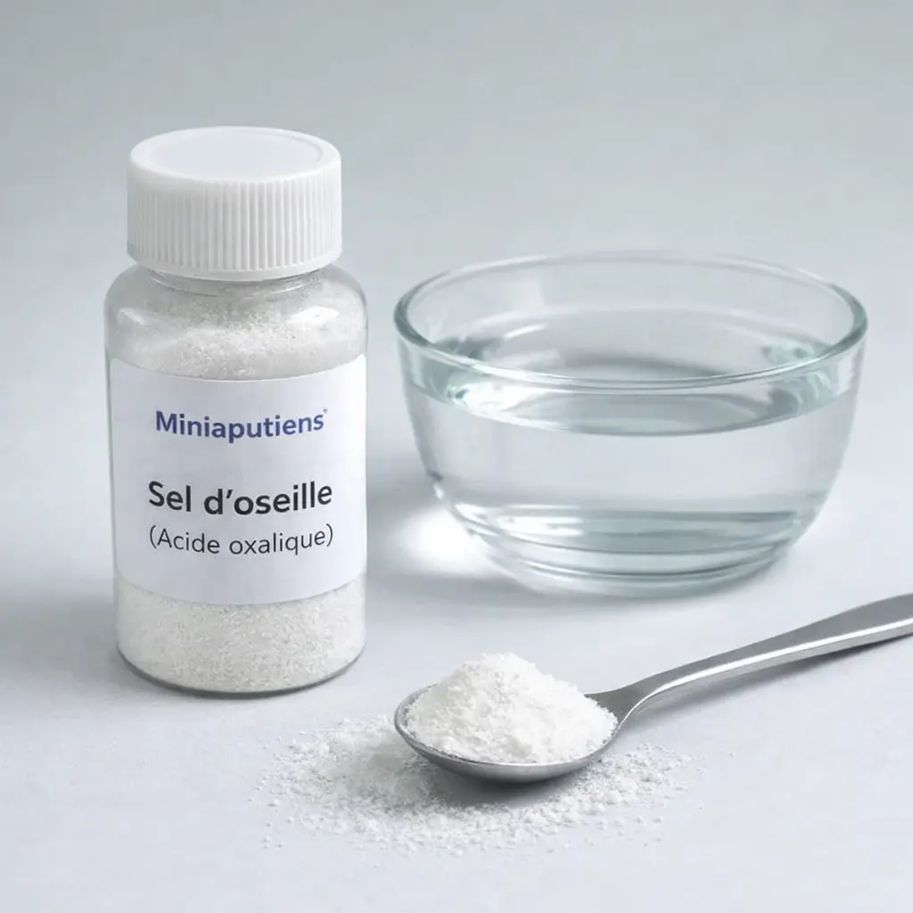 Préparation du bois au sel d’oseille pour miniature 1/12