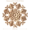 Rosace bois diamètre 10 cm avec indication dimensions pour maison de poupée
