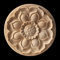 Alternative view of Rosace en bois naturel - Ø 6,10 cm