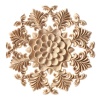 Rosace bois sculptée diamètre 10 cm pour plafond maison de poupée 1/12