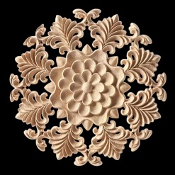 Alternative view of Rosace en bois naturel - Ø 10 cm