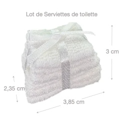 Alternative view of Lot de 6 serviettes de toilette miniature blanc 1/12e