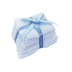 lot de serviettes de toilette miniature bleu 1/12e