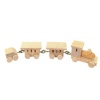train miniature en bois naturel avec locomotive et wagons pour maison de poupée 1/12e