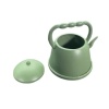 Bouilloire miniature verte en métal 1/12e ouverte pour maison de poupée
