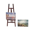 Chevalet pliant miniature bois avec tableaux peinture maison de poupée 1/12e