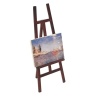 Chevalet pliant miniature en bois brun verni maison de poupée 1/12e
