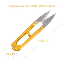 ciseau de précision coupe fil métal jaune dimensions 10,5 cm