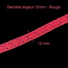 dentelle rouge largeur 12 mm pour maison miniature 1/12e