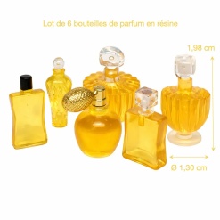 dimensions flacons parfum miniature 1/12e jaune résine